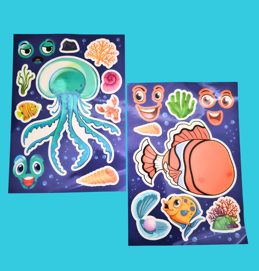 Make A Face Ocean Sticker Sheet