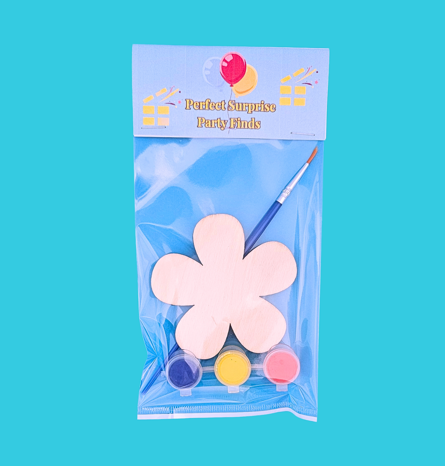 Pre-Packed Wooden Flower Paint Set